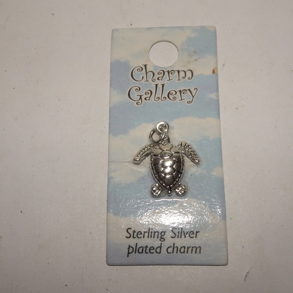 Charm Gallery Ss Plated Turtle Charm